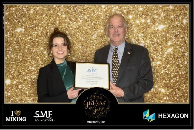 Student and Groppo with award 